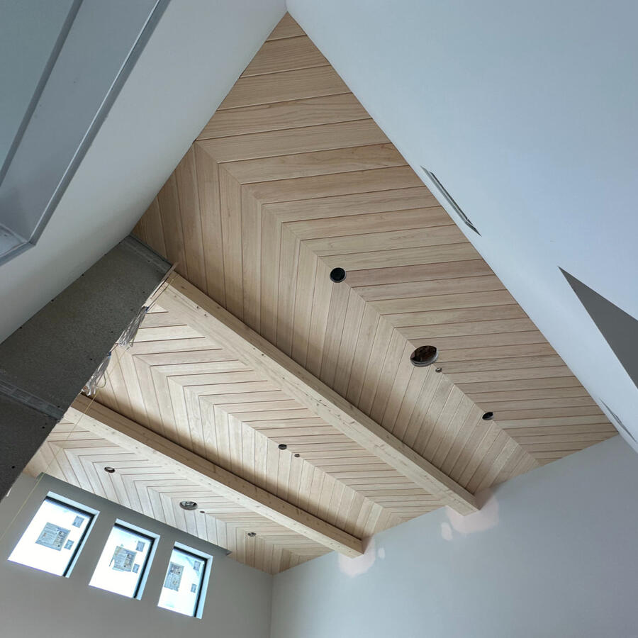 Tongue and groove with False beams - Cedar