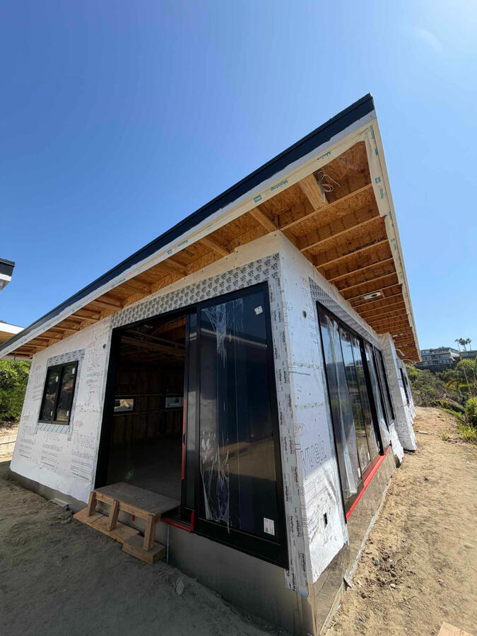 Exterior view into kitchen