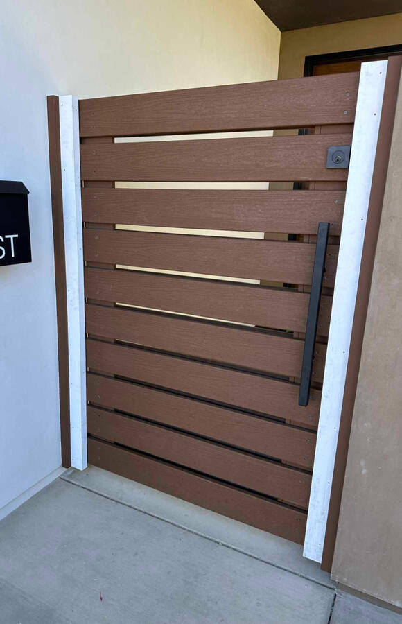 Custom metal frame front gate